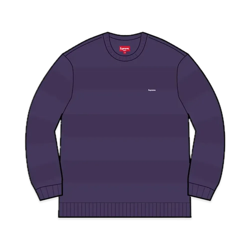 Supreme Small Box Stripe Sweater "Purple"