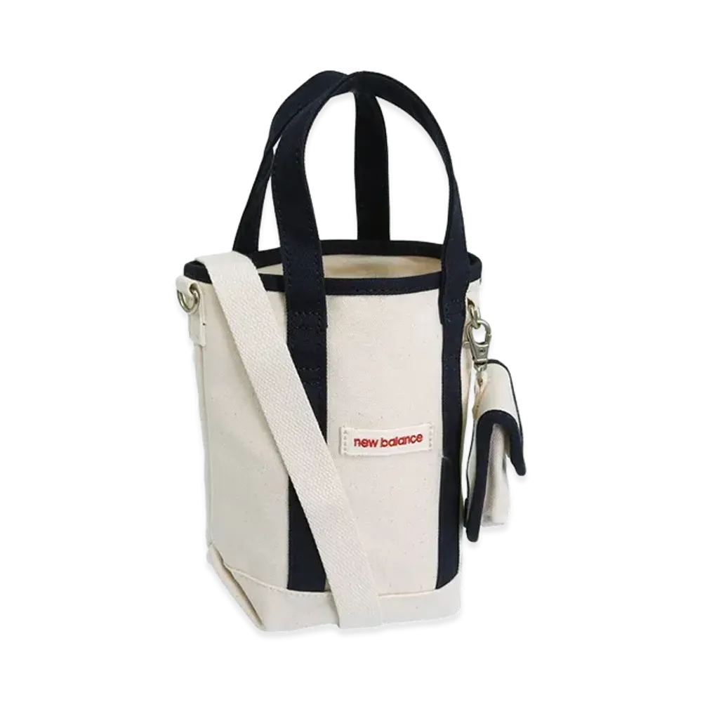 New Balance Essential Canvas Tote Crossbody Bag "White"