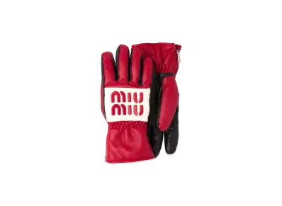 MIU MIU Nappa Leather Globe "Red/White"