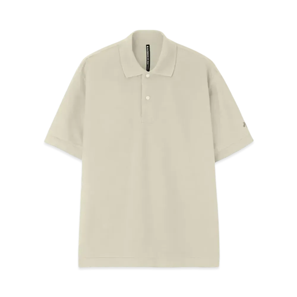 DESCENTE ALLTERRAIN Stretch Pique Polo Shirt "Gray Beige"