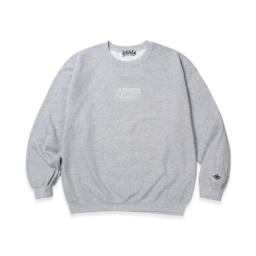 APHRODITEGANG Classic Logo Embroidery Sweat Shirt "Gray/Silver"