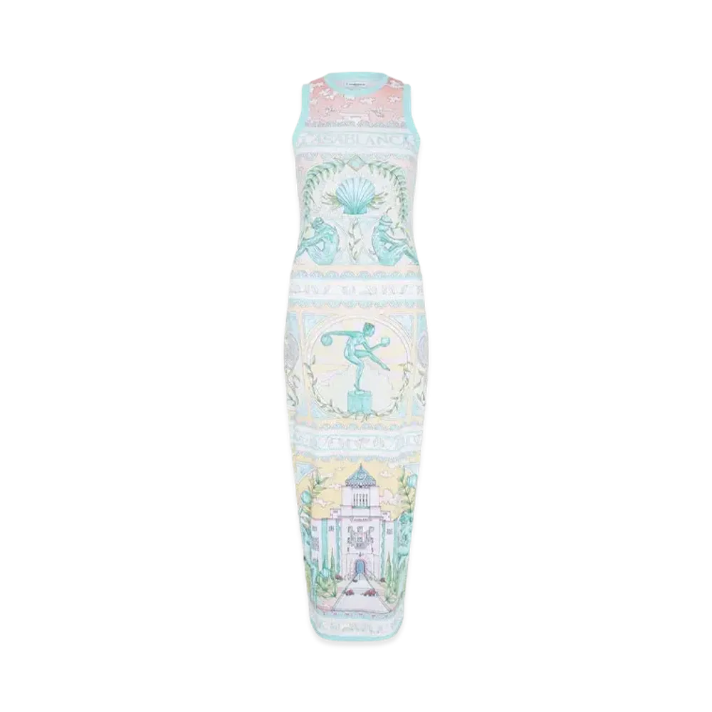 Casablanca Vase Midi Dress "Multi"