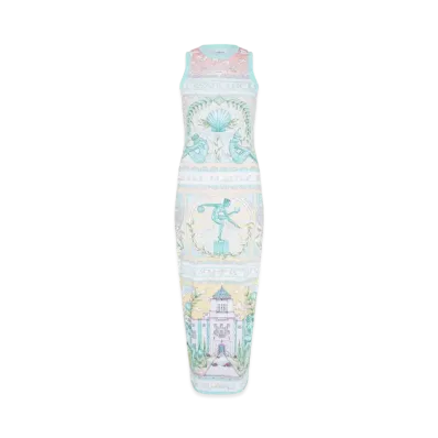 Casablanca Vase Midi Dress "Multi"