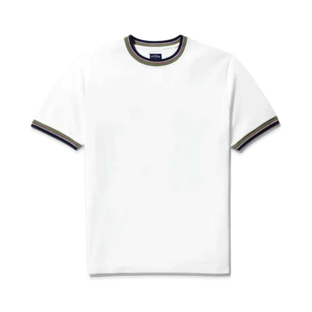 Noah Striped Pique Ringer "White"