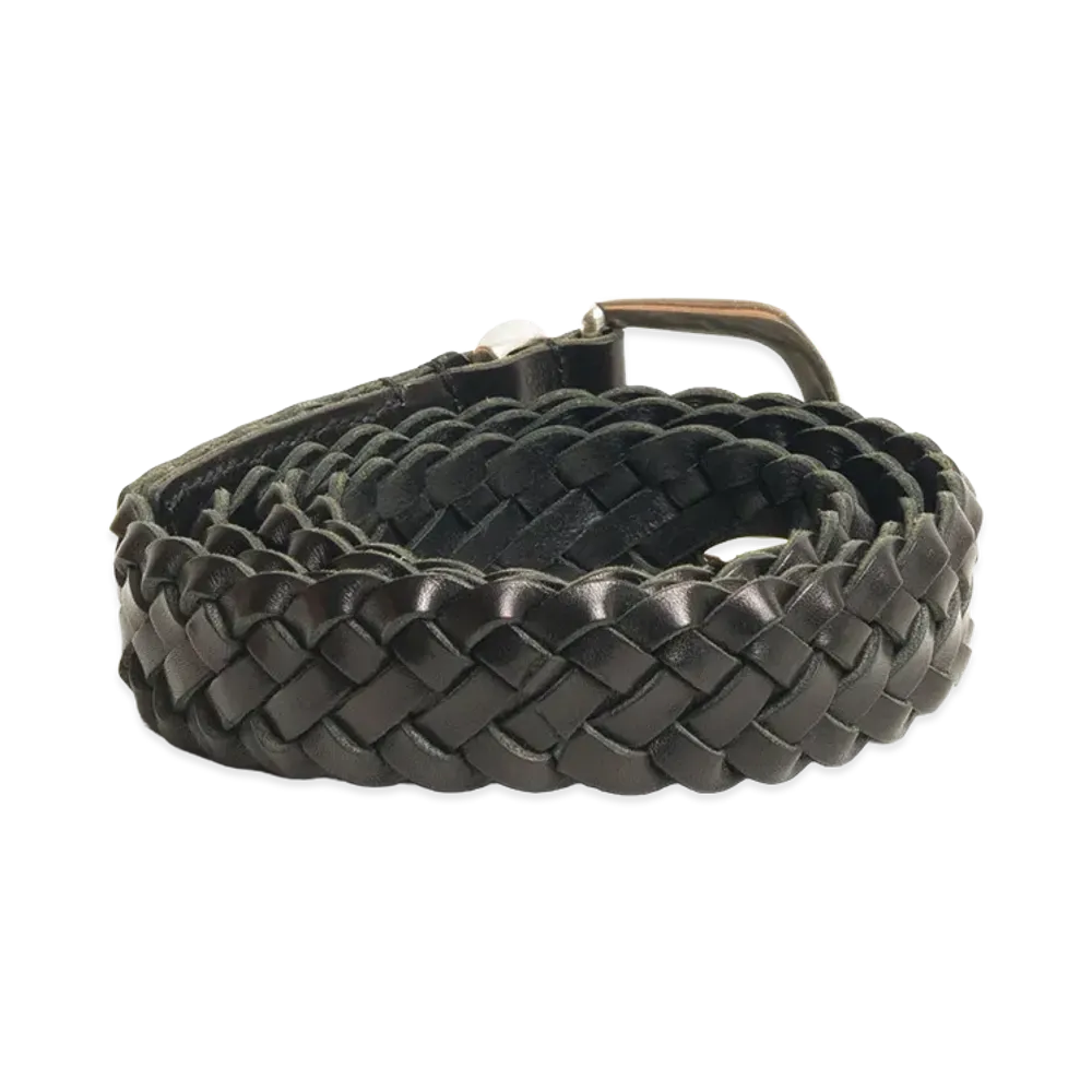 Stussy Braided Leather Belt "Black"