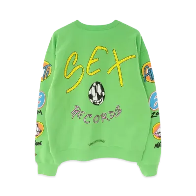 Chrome Hearts Matty Boy Sex Records Crewneck Sweatshirt "Citrus"