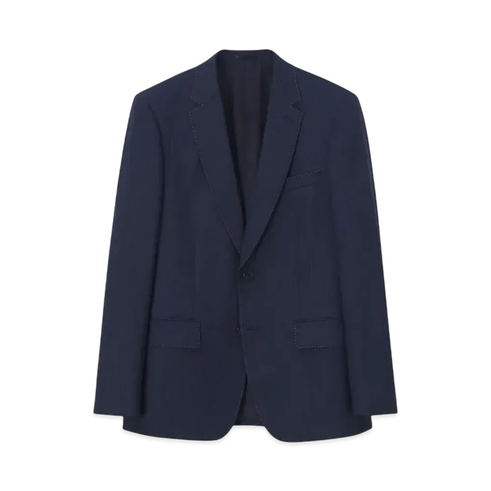 Paul Smith Sharkskin Herringbone Single 2B Suit "DarkBlue"