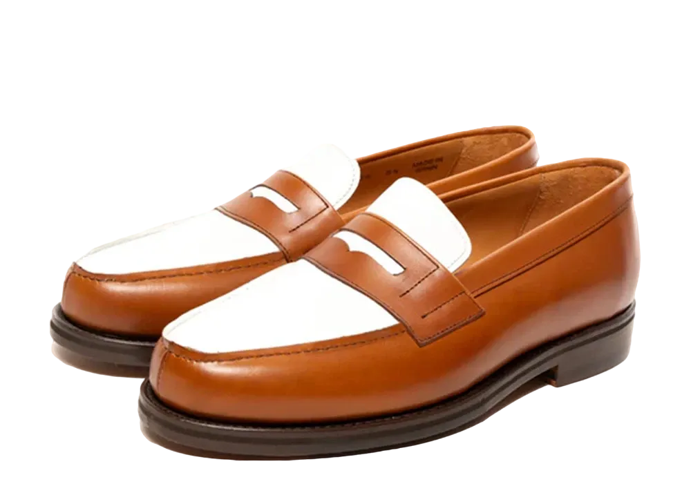 Berwick Coin Loafer HO217 Box Calf "Brown/White" 4456BLDIBR Wide