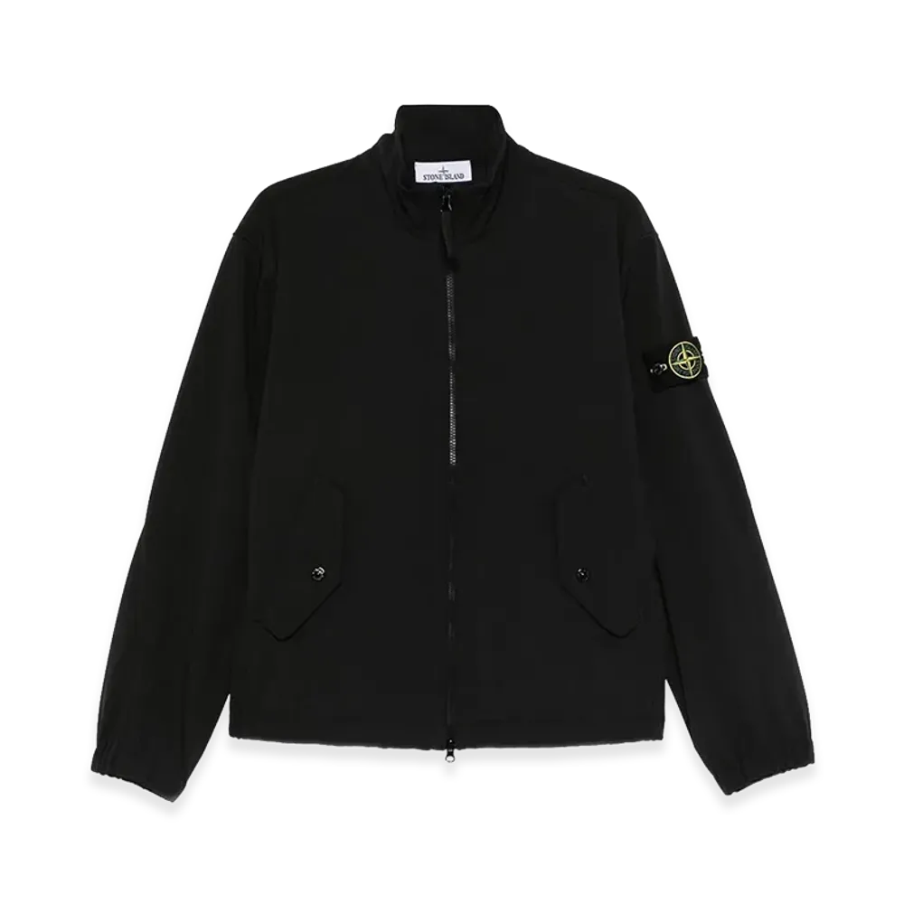 Stone Island Water And Wind Resistant Stand Collar Jacket "Black"