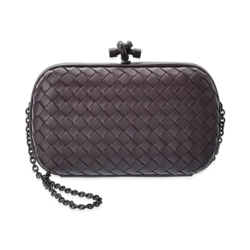 Bottega Veneta Chain Knot Clutch "Wood"
