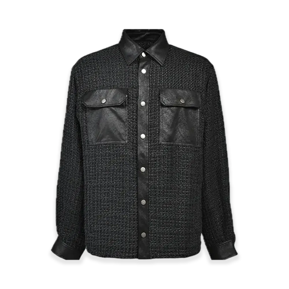 BREATH New Rich Tweed Check Shirt "Black"