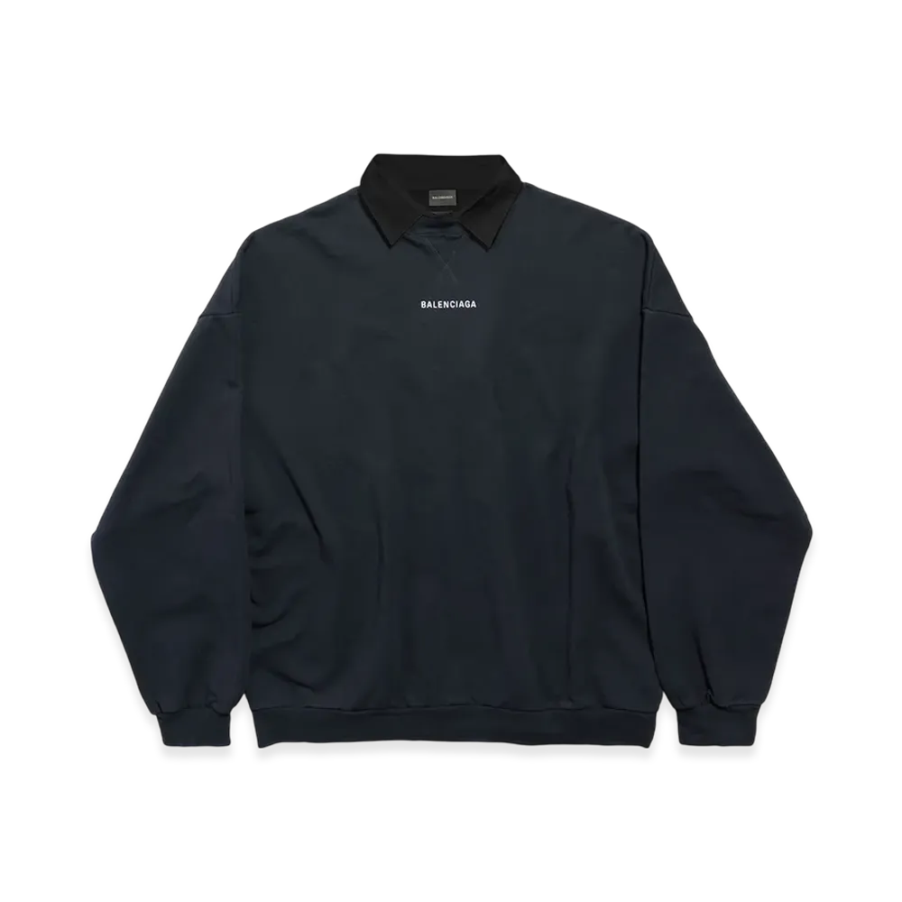 BALENCIAGA BALENCIAGA Back Shirt Collar Crewneck "Faded Black"