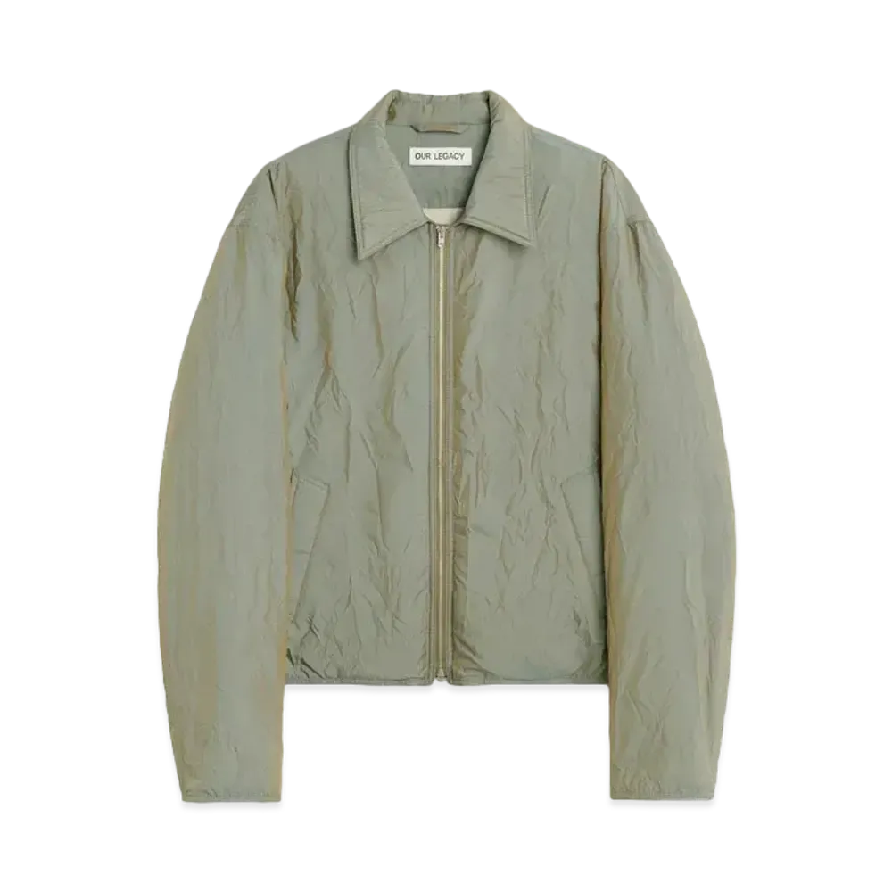 OUR LEGACY Slight Jacket Shining Crinkle Solaro "Olive"
