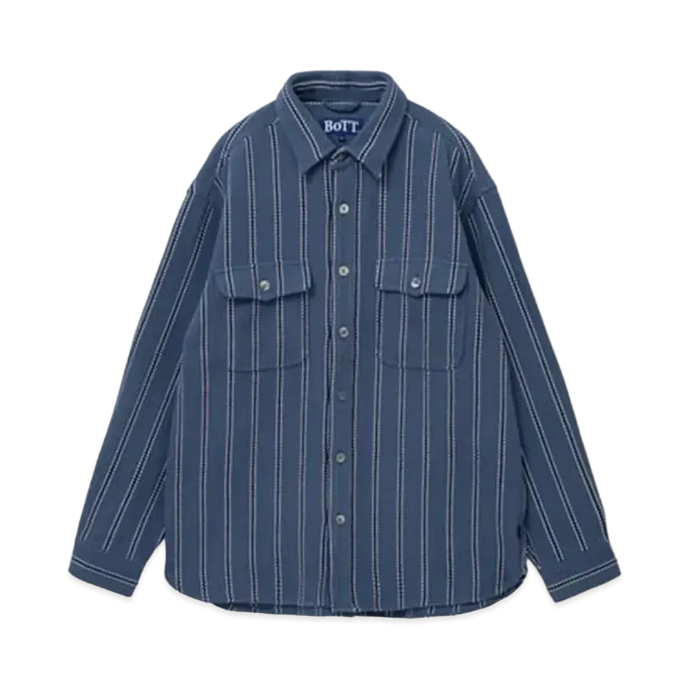 BoTT Jacquard Stripe Shirt "Cobalt"