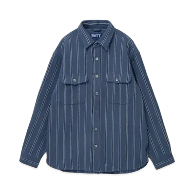 BoTT Jacquard Stripe Shirt "Cobalt"