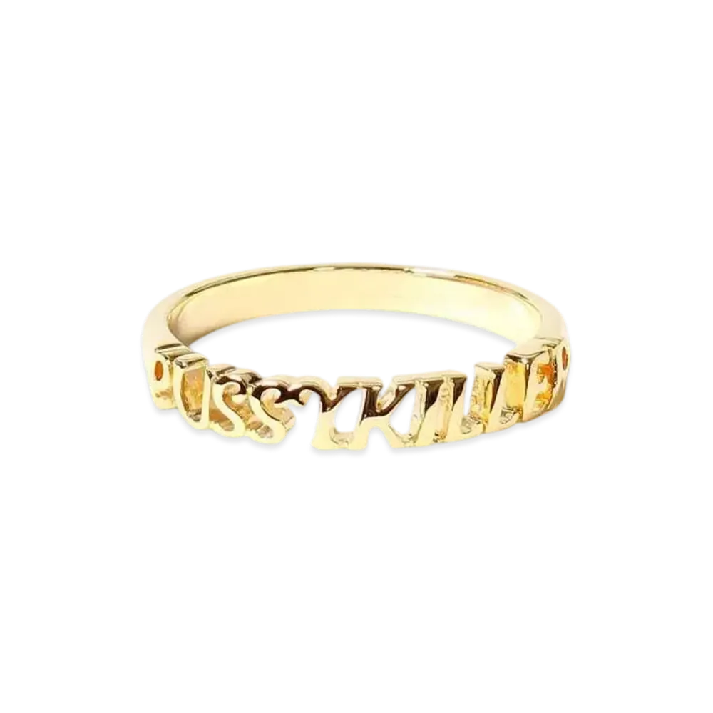 WACKO MARIA Pussykiller Ring "Gold"