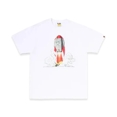 A BATHING APE Ape Head Rocket Tee "White"