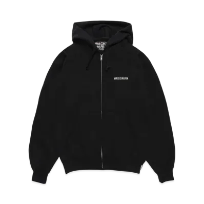 WACKO MARIA Heavy Weight Full Zip Hooded Sweat Shirt "Black"