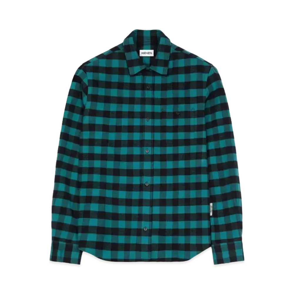 KENZO Plaid Casual Shirt "Duck Blue"