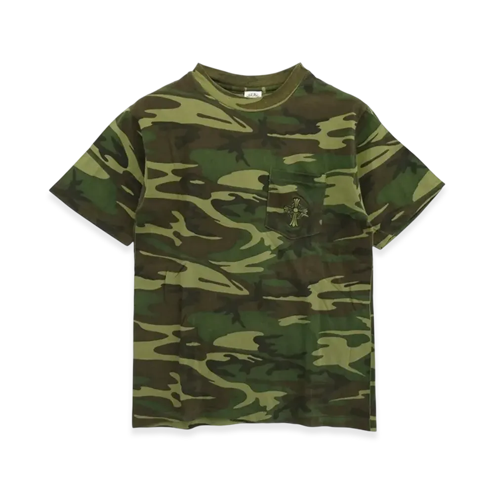 Chrome Hearts Old Floral Cross Embroidered Camo Pocket S/S T-Shirt "Khaki"