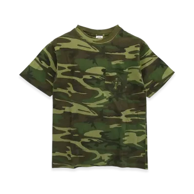 Chrome Hearts Old Floral Cross Embroidered Camo Pocket S/S T-Shirt "Khaki"