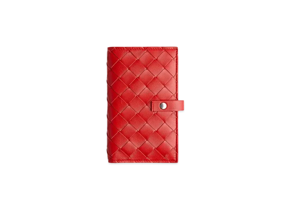 Bottega Veneta Bifold Zipped Wallet "Chili"