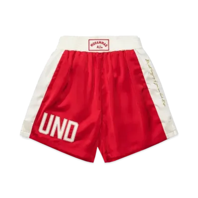 UNDEFEATED x Muhammad Ali Satin Boxing Trunks "Red"