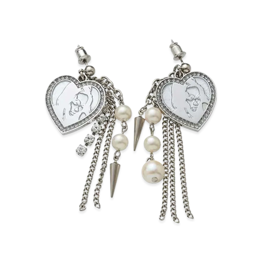 HYSTERIC GLAMOUR Hysteric Woman Pearl Stud Earrings "Silver"