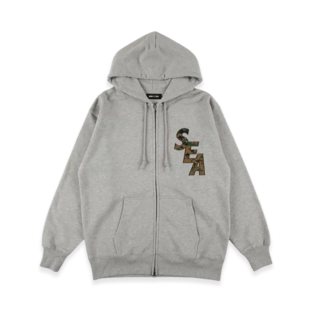 WIND AND SEA Camo Sea Zip Up Sweatshirt "Gray"