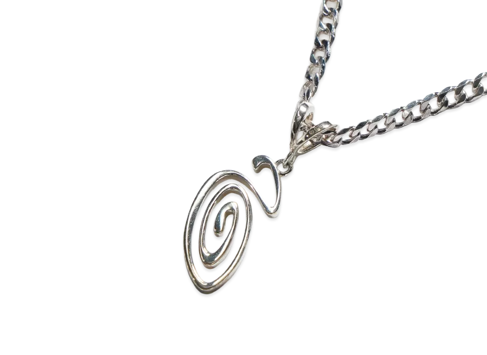 Stussy Spring 24 Jewelry Swirly S Chain Necklace "Sterling Silver"