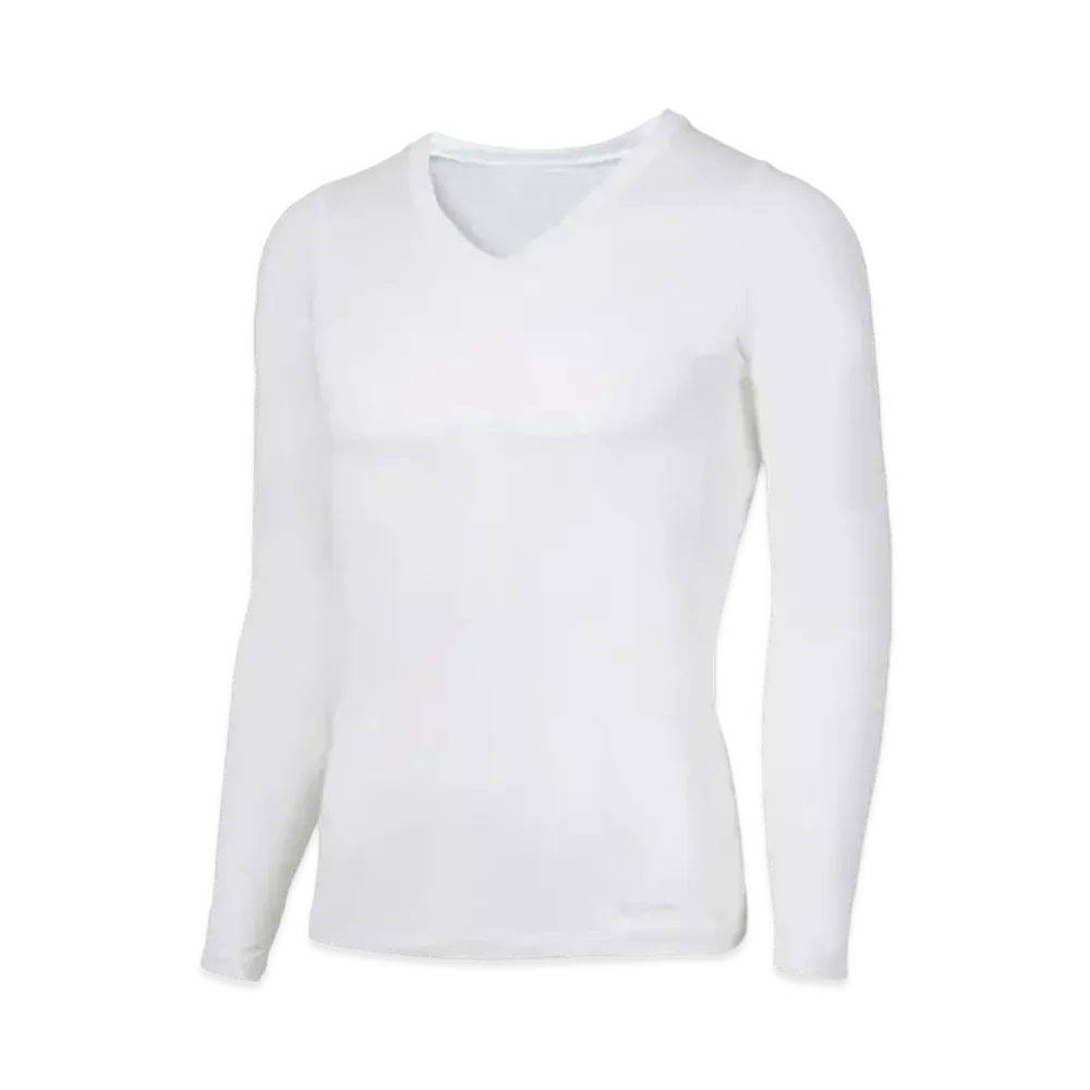 Goldwin Cooling V-neck Long Sleeve (C3 Fit / Men's) "White"