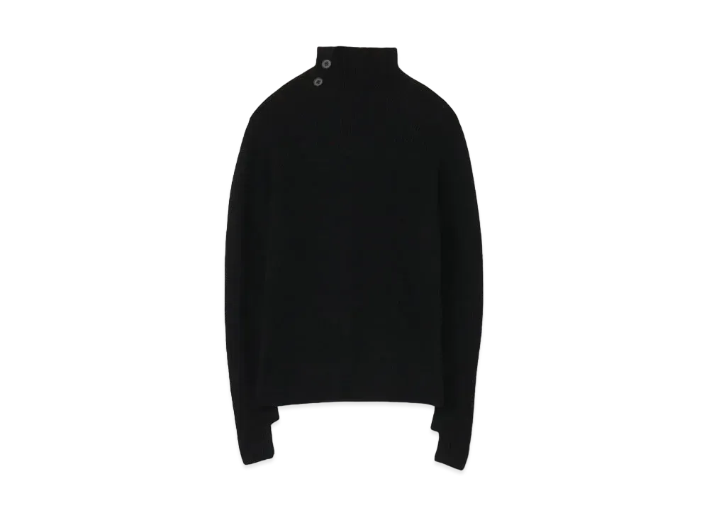 Yohji Yamamoto Y's SINGLE RIDGE SINGLE RIDGE CUT SLEEVE PULLOVER "Black"