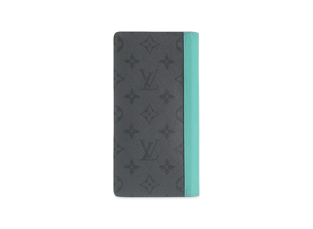 Louis Vuitton Portefeuille Brazza NM Monogram Eclipse "Turquoise/Gray"