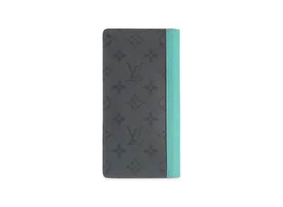 Louis Vuitton Portefeuille Brazza NM Monogram Eclipse "Turquoise/Gray"