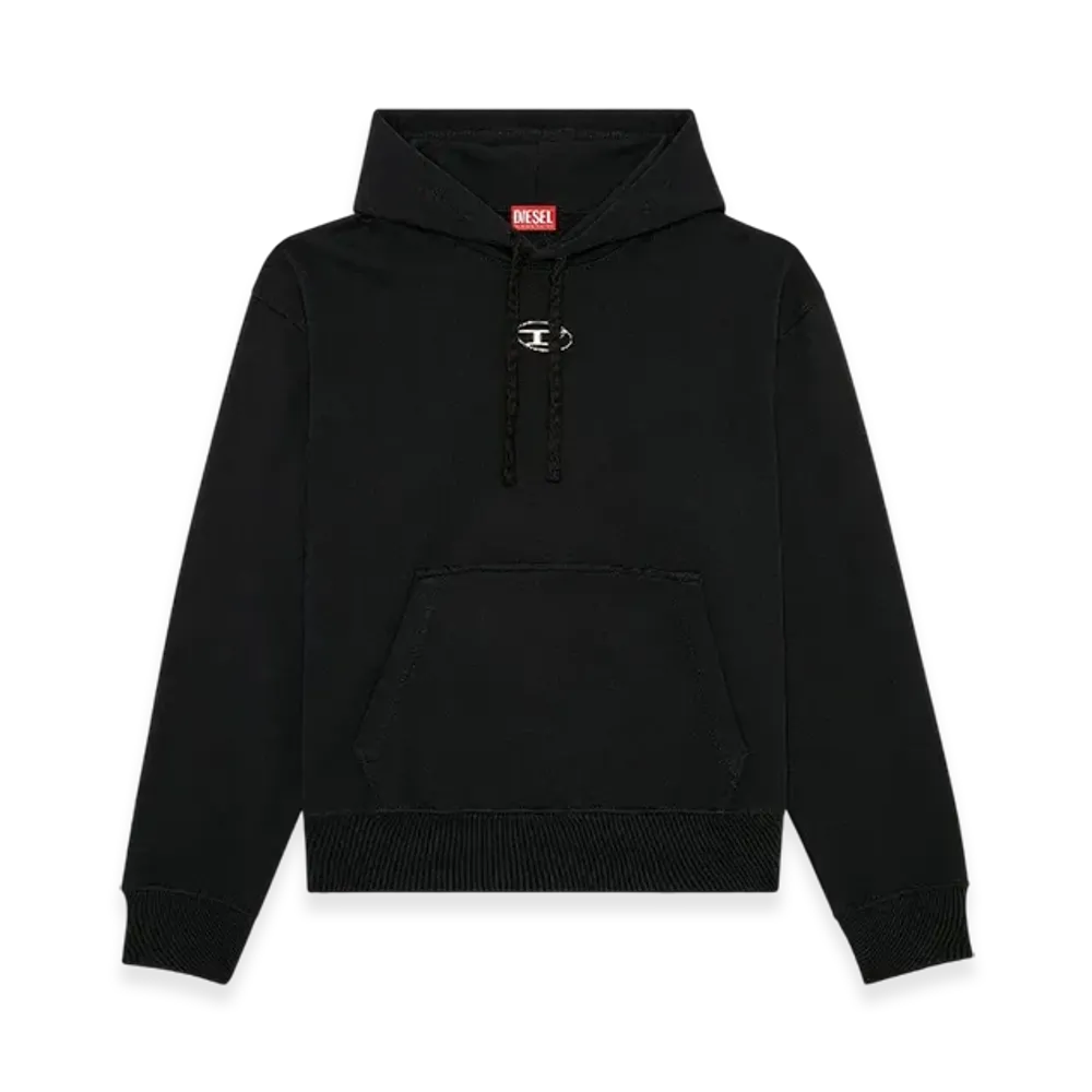 Diesel S-Macs-Hood-Od Hoodie With Metallic Logo "Black"