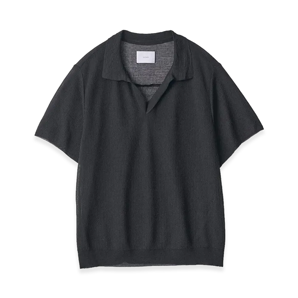 ssstein PE/RAMIE Knit Short Sleeve Skipper "Black"