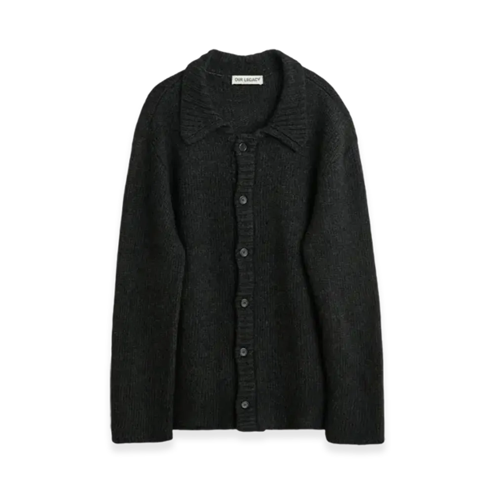 OUR LEGACY Big Cardigan Funky Acrylic "Shadow Black"
