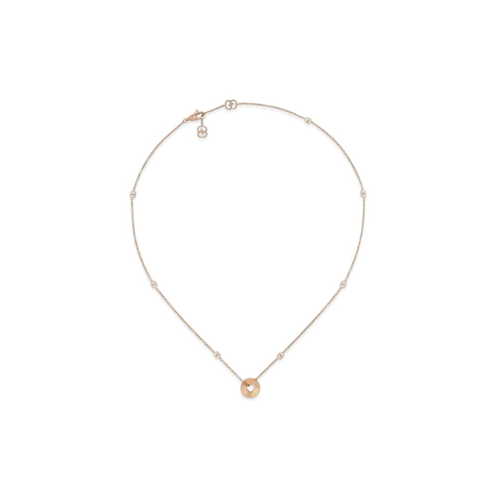 GUCCI Icon Heart Necklace "Pink Gold"