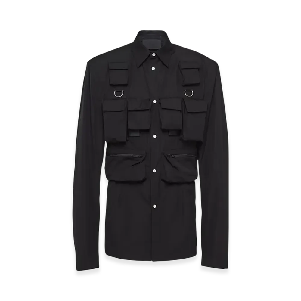 PRADA Single Breasted Cotton Jacket "Black"