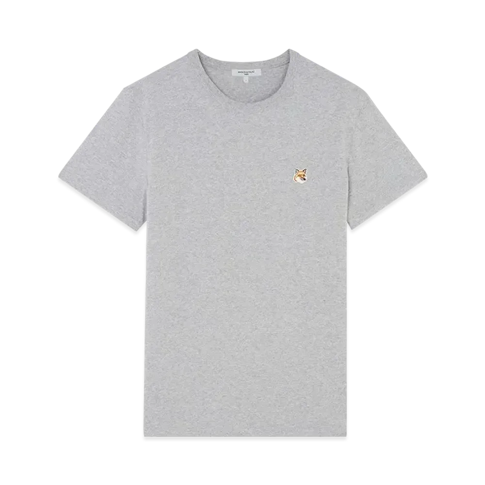 Maison Kitsune Fox Head Patch Classic T-Shirt "Grey Melange"