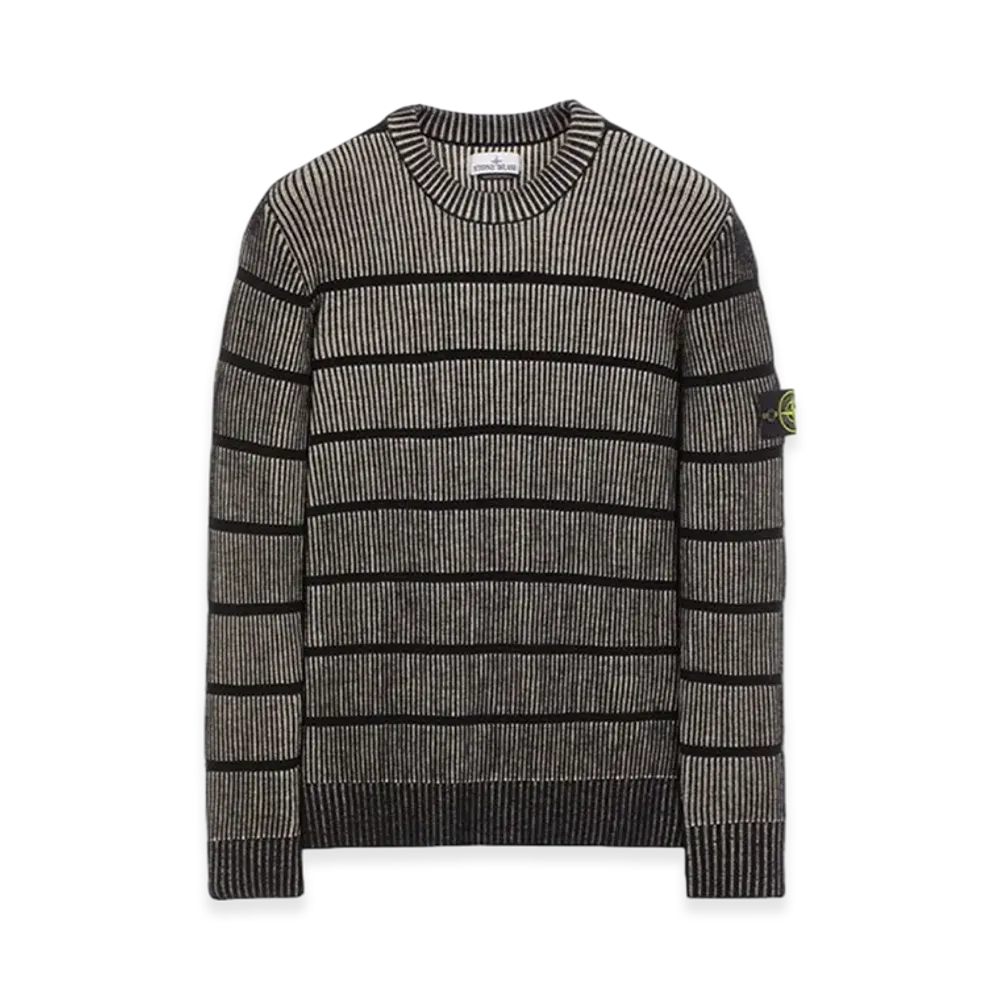 Stone Island 513D1 Stretch Wool Crewneck Knit - 23FW "Black"