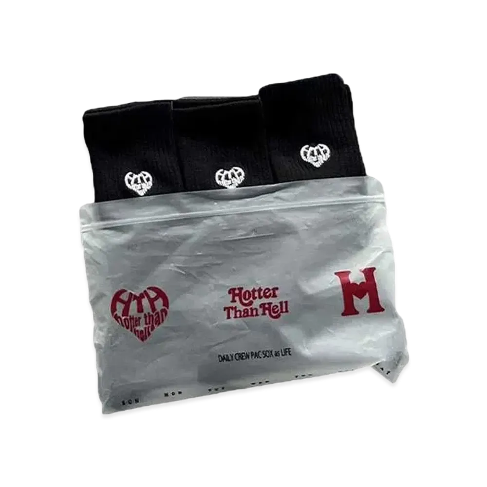 HTH 3pack socks "BLACK(HEART)"