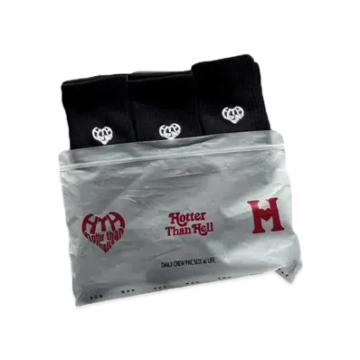HTH 3pack socks "BLACK(HEART)"