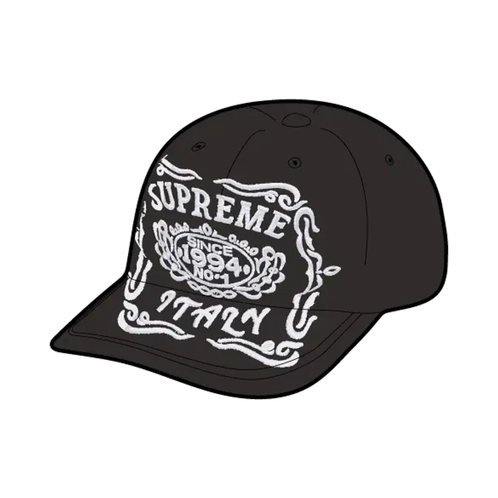 Supreme Italy 6-Panel "Black"