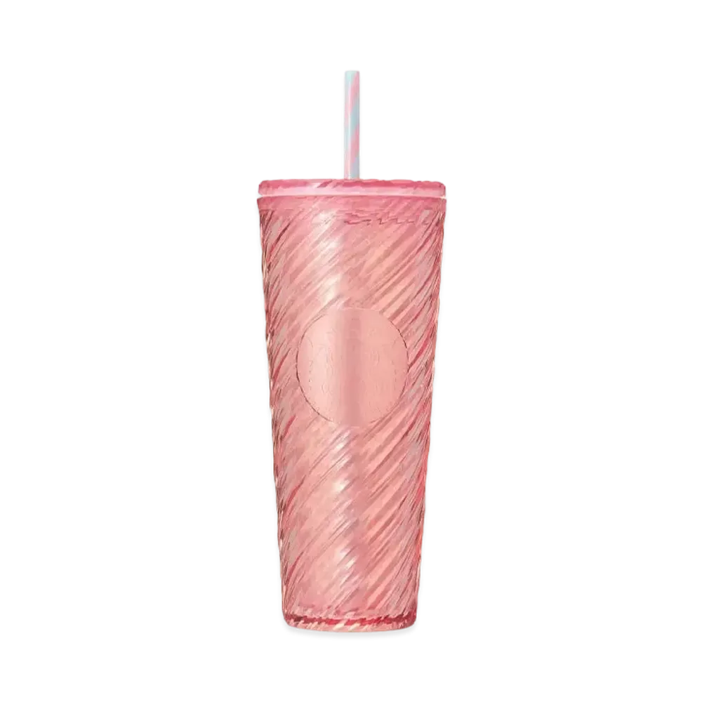 STARBUCKS Alpaca Boho Fest Logo Cold Cup Tumbler 710ml "Pink"