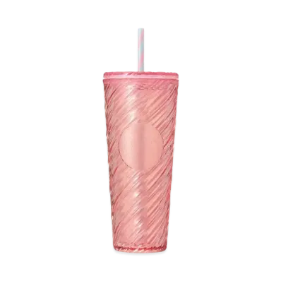 STARBUCKS Alpaca Boho Fest Logo Cold Cup Tumbler 710ml "Pink"