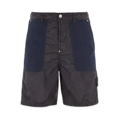 Stone Island L1932 Polyester Tela with David Light-TC Comfort Fit Bermuda Shorts - 24SS "Blue"