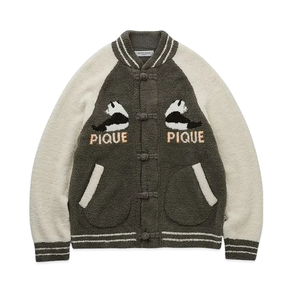 GELATO PIQUE Homme Powder Panda Jacquard Blouson "Gray"