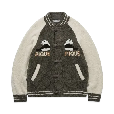 GELATO PIQUE Homme Powder Panda Jacquard Blouson "Gray"