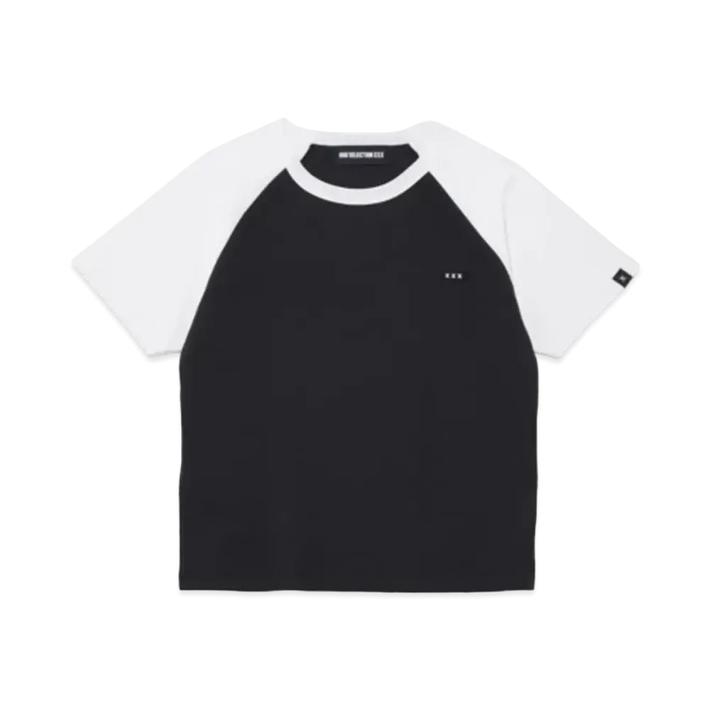GOD SELECTION XXX Women's Raglan Sleeve T-Shirt GXL-S24-CS-06 "Black"